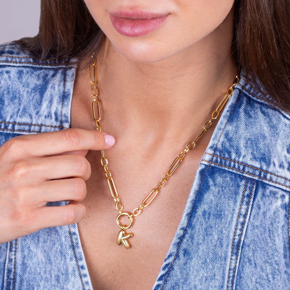 "Token Tales" Link Chain Charm Holder Necklace