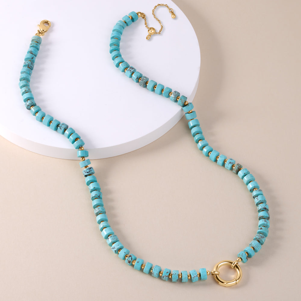 "Token" Tales Turquoise Charm Holder Necklace