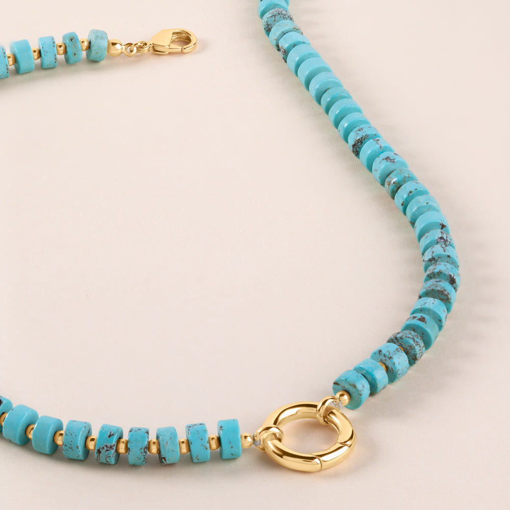 "Token" Tales Turquoise Charm Holder Necklace