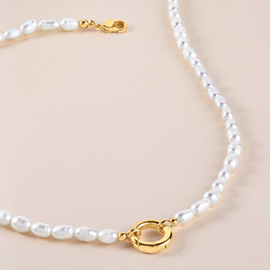 "Token Tales" Freshwater Pearls Charm Holder Necklace