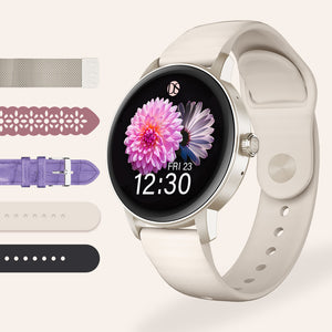 "Ora" Smartwatch Set with 5 Straps – Sand