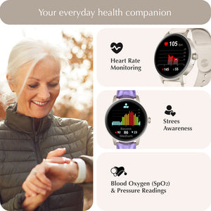 "Ora" Smartwatch Set with 5 Straps – Sand