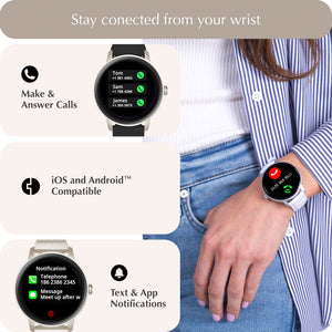 "Ora" Smartwatch Set with 5 Straps – Sand