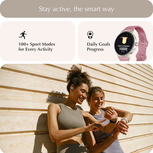 "Ora" Smartwatch Set with 5 Straps – Sand