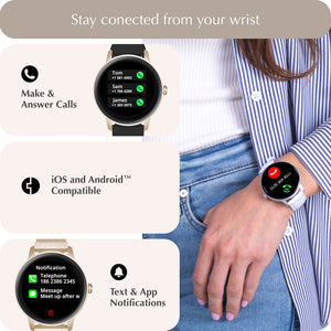 "Ora" Smartwatch Set with 5 Straps – Rose Gold