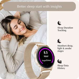 "Ora" Smartwatch Set with 5 Straps – Rose Gold