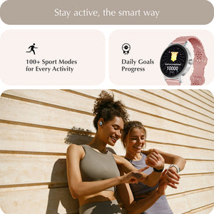 "Ora" Smartwatch Set with 5 Straps – Silver