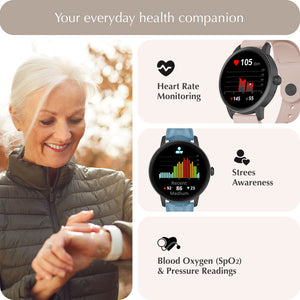 "Ora" Smartwatch Set with 5 Straps – Black