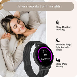 "Ora" Smartwatch Set with 5 Straps – Black