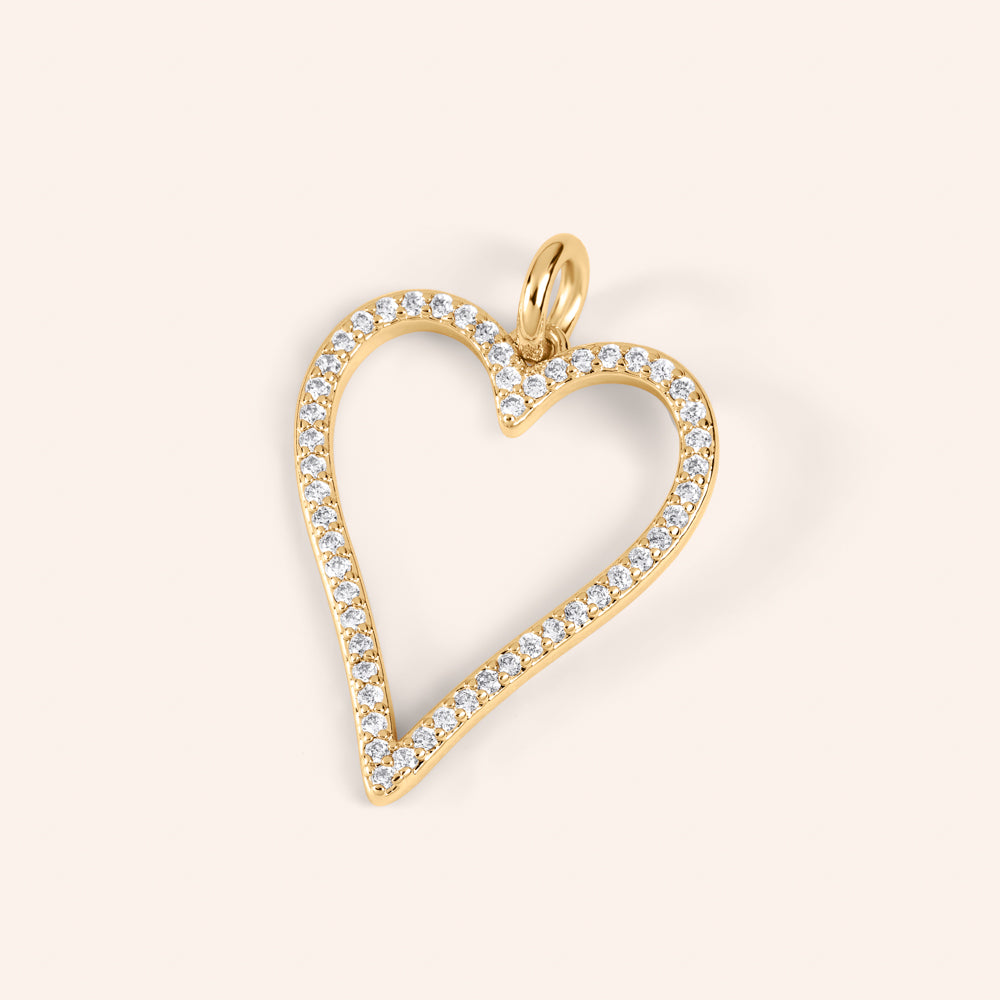 "Hartley" Open Heart Charm