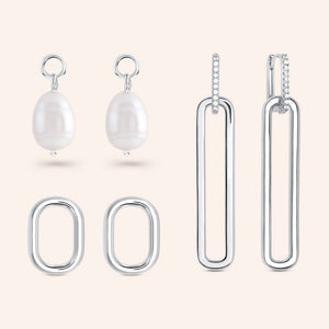 "Adorn Me" Hoop Earrings with 3 Interchangeable Charms