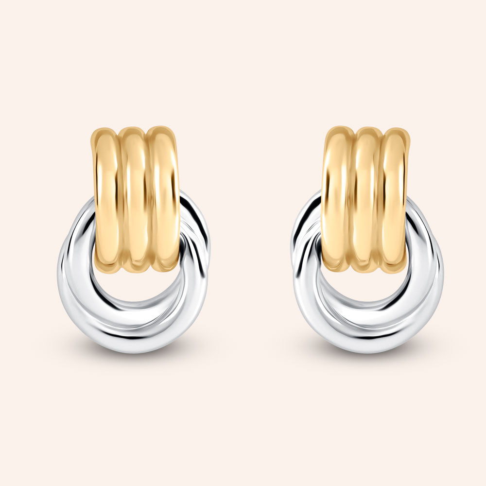 "Tied in Twists" High Polisged Post Earrings