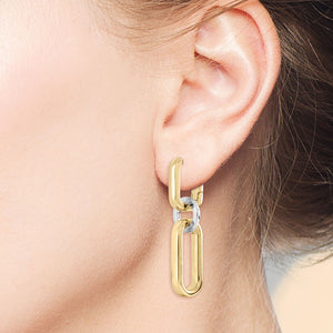 "Linked Elegance" High Polished Dangle Earrings