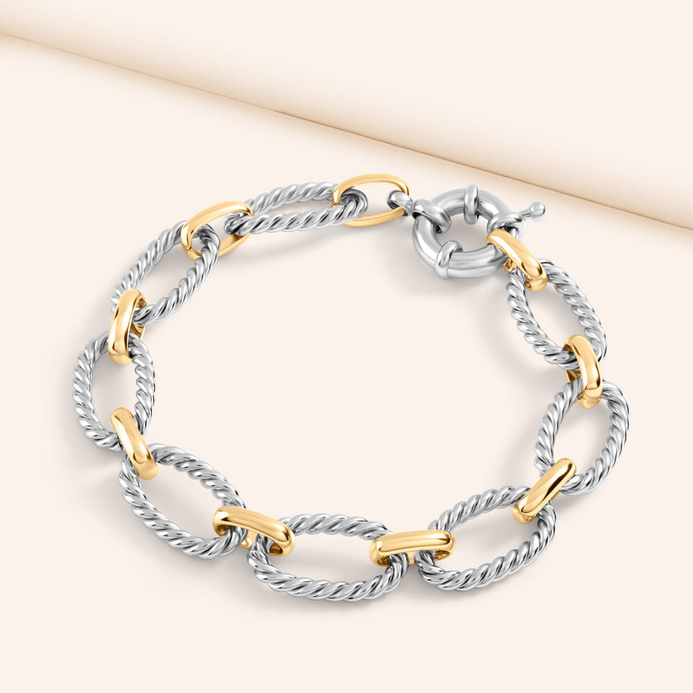 "Regency" Two-Tone Link Bracelet