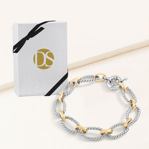"Regency" Two-Tone Link Bracelet