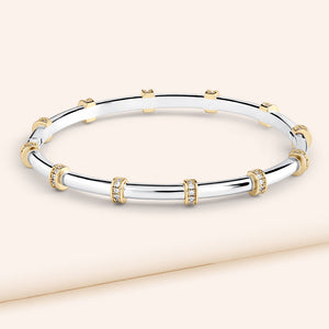 "Orbitz" 0.9CTW Hinged Bangle Bracelet