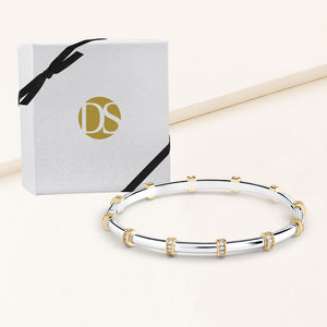 "Orbitz" 0.9CTW Hinged Bangle Bracelet