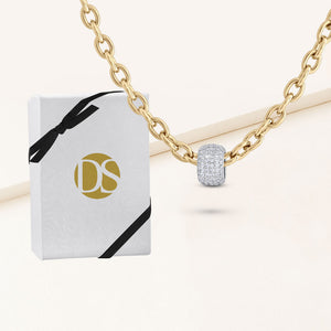 "The Rondelle" Two-Tone Charm Necklace