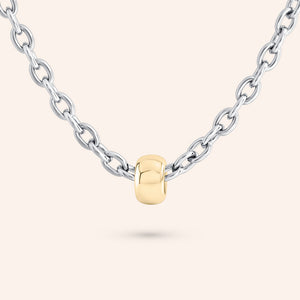 "The Rondelle" Two-Tone Charm Necklace