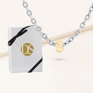 "The Rondelle" Two-Tone Charm Necklace