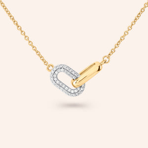 "Dare to Dazzle" Pave Link Pendant Necklace