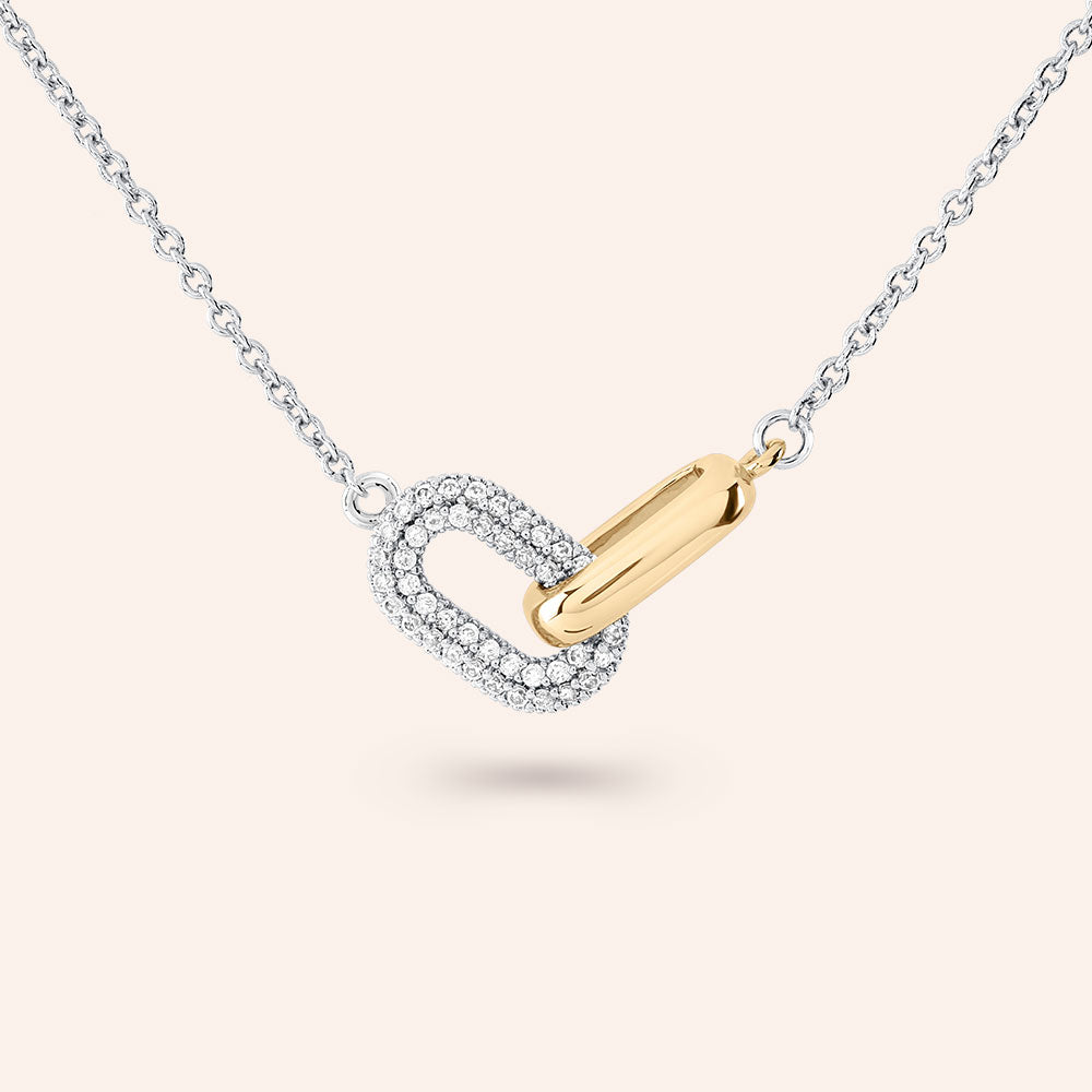 "Dare to Dazzle" Pave Link Pendant Necklace