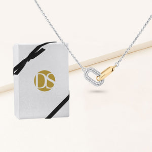 "Dare to Dazzle" Pave Link Pendant Necklace
