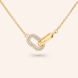 "Dare to Dazzle" Pave Link Pendant Necklace