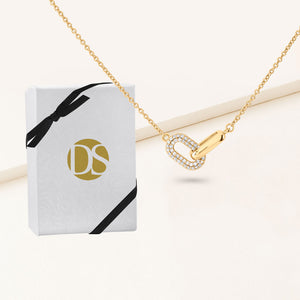 "Dare to Dazzle" Pave Link Pendant Necklace