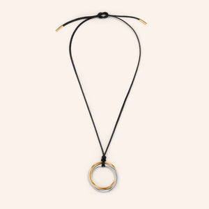 "Nia" Two-Tone Pendant Necklace