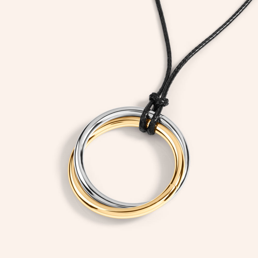 "Nia" Two-Tone Pendant Necklace