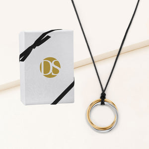 "Nia" Two-Tone Pendant Necklace