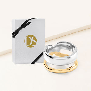 "Lana" Two-Tone Dual Band Ring