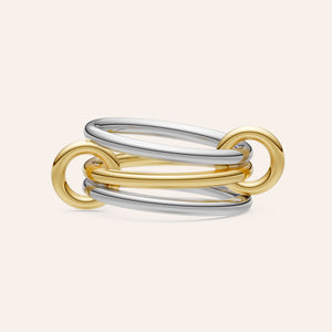 "Linked Forever" 3 Rows Stacked Ring - Two-Tone
