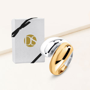 "Everlace" Twist Two-tone Ring