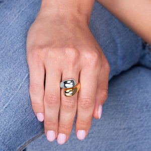 "Everlace" Twist Two-tone Ring