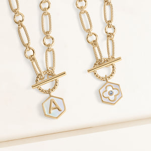 Side by Side Mother of Pearl  Reversible Necklace