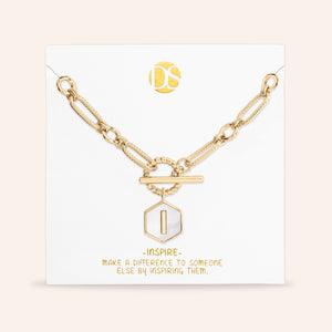 Side by Side Mother of Pearl  Reversible Necklace