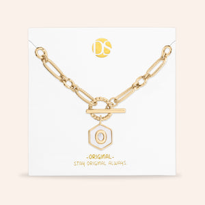 Side by Side Mother of Pearl  Reversible Necklace