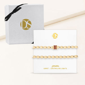 "Bonded from the Start" Set of 2 Birthstone Stretch Bracelets