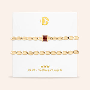 "Bonded from the Start" Set of 2 Birthstone Stretch Bracelets