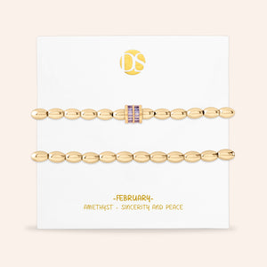"Bonded from the Start" Set of 2 Birthstone Stretch Bracelets