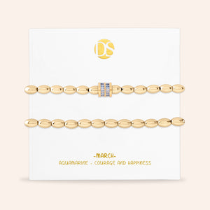 "Bonded from the Start" Set of 2 Birthstone Stretch Bracelets