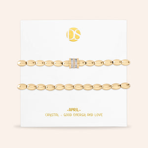 "Bonded from the Start" Set of 2 Birthstone Stretch Bracelets