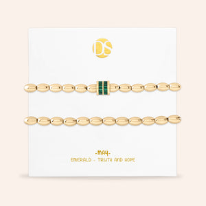 "Bonded from the Start" Set of 2 Birthstone Stretch Bracelets