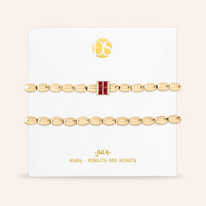 "Bonded from the Start" Set of 2 Birthstone Stretch Bracelets