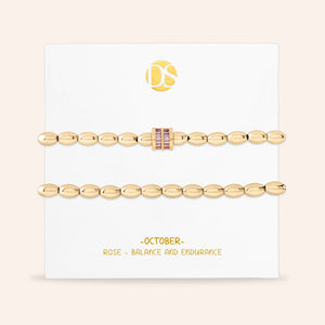 "Bonded from the Start" Set of 2 Birthstone Stretch Bracelets