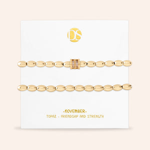 "Bonded from the Start" Set of 2 Birthstone Stretch Bracelets