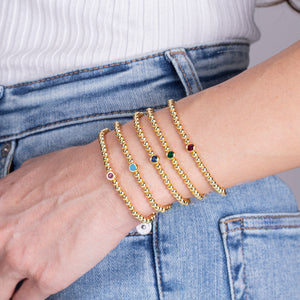 Timeless Duo Bezel Set Birthstone Necklace & Bracelet Set