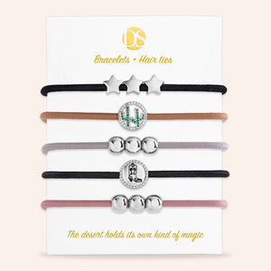 "Rodeo Ready" Hair Ties & Bracelet Jewels - Set of 5